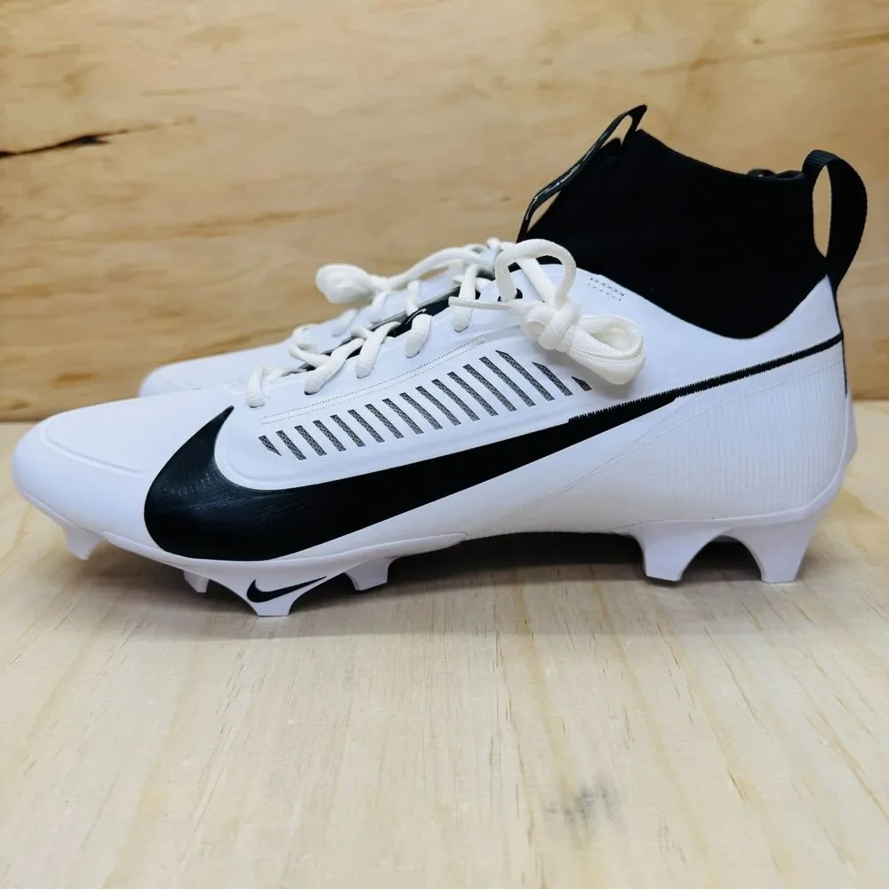 NEW Nike Vapor Edge Pro 360 White Black Football Cleats Sz 14.5 FN7759-100